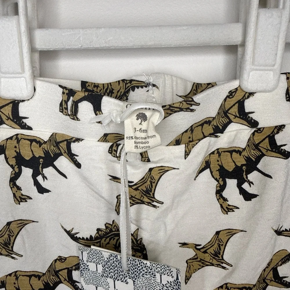 NWT Kate Quinn Dinosaur Print Diaper Cover - Bamboo